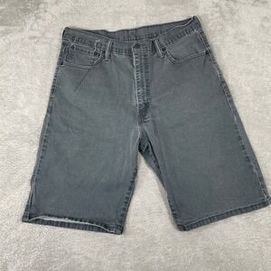Levis 569 Denim Shorts Mens 36 Gray Loose Straight Baggy Skater Jorts Y2K